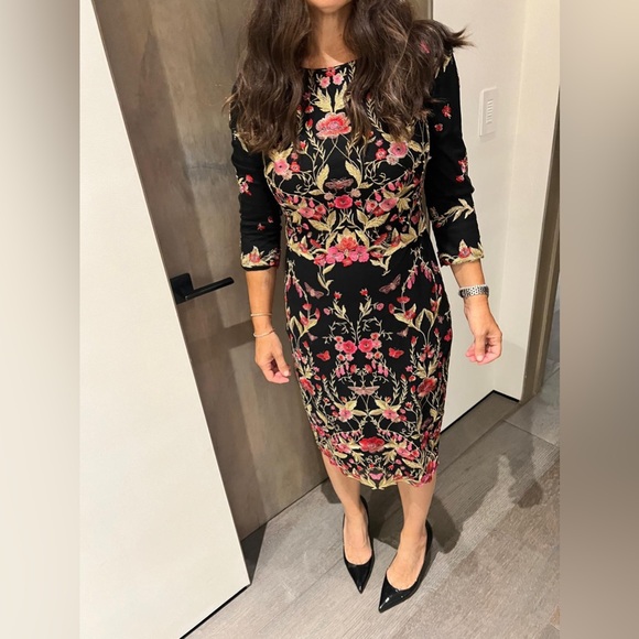 Marchesa Notte | Woven Hem Cocktail Dress | Women’s Size 6 - Picture 4 of 4